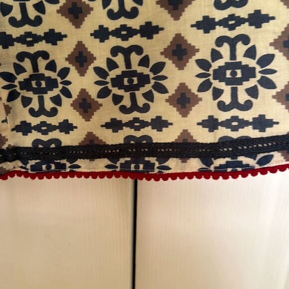 Indigo Moon Tan and Blue Patterned, Embellished Jacket, Size M, NWT - Picture 12 of 13